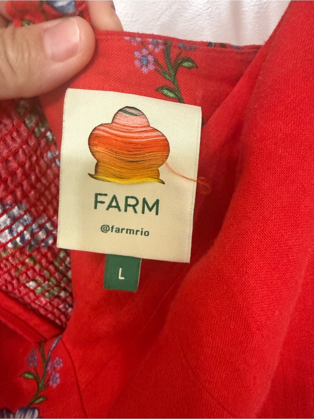 FARM Rio Red Floral V-Neck Mini Dress - Picture 4 of 4